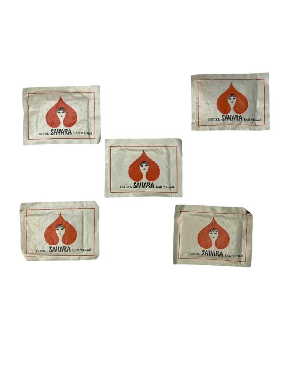 Vintage Hotel Sahara Las Vegas Wet Nap Packets Collectible Lemon Scented Towelet